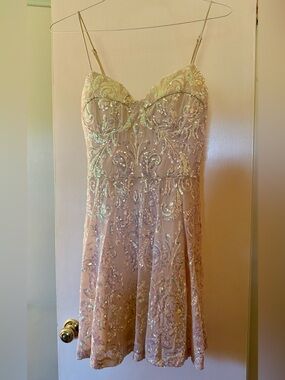 Windsor Blush Sequin Embellished Mini Dress
